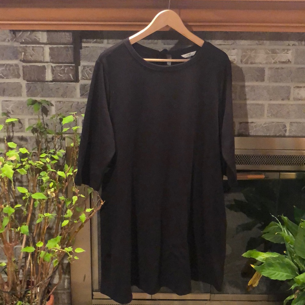 Women’s terra &sky black cotton tunic/dress sz 14W